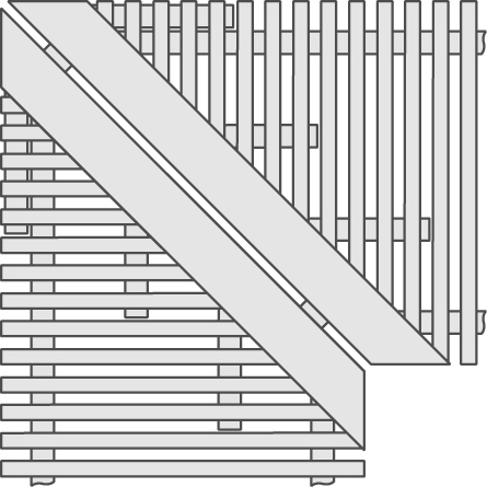 Угол соединения для решетки поперечной, рулонной 75-120° Interbau №901 белый